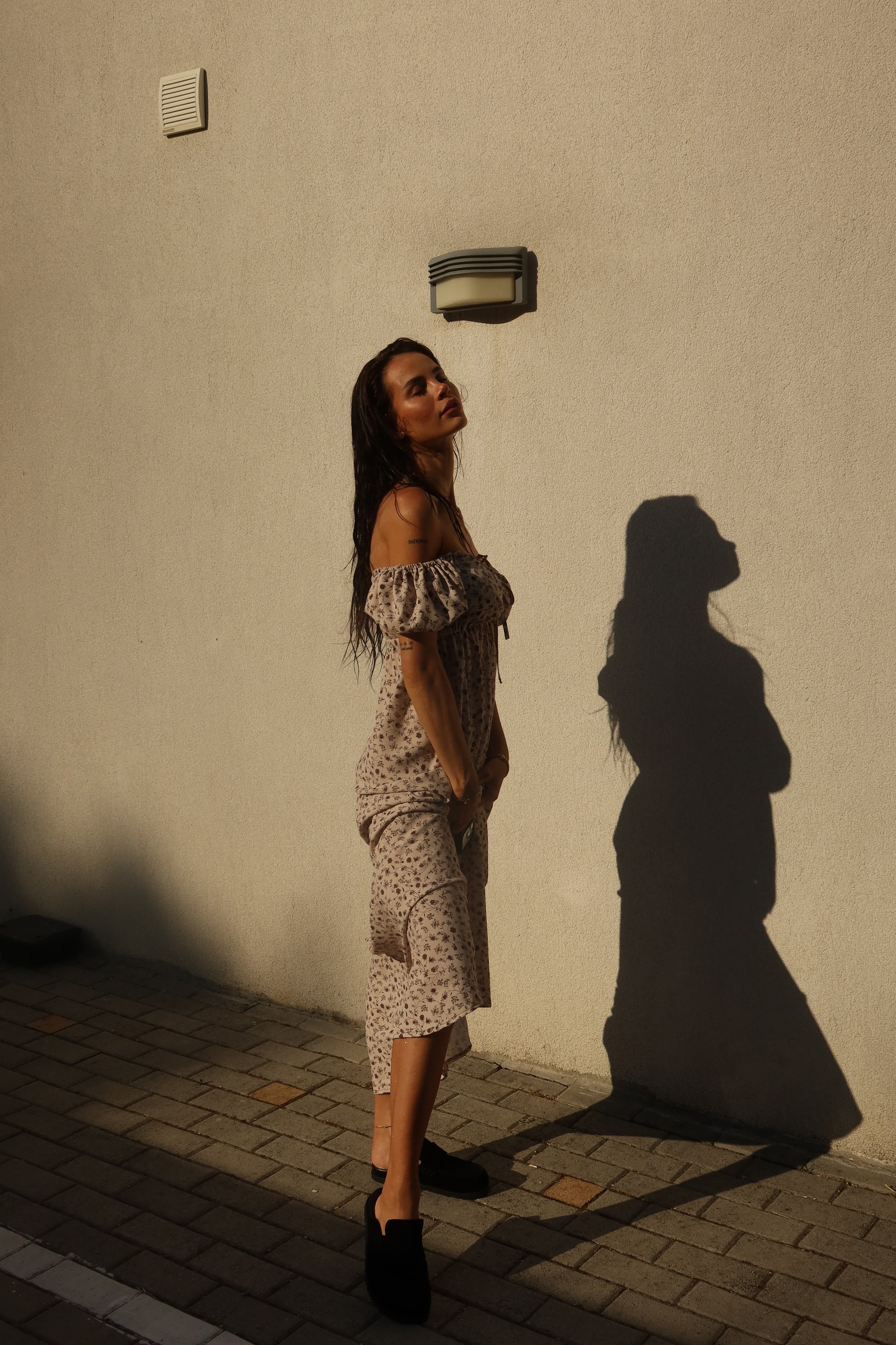 Maya Long Dress In Beige