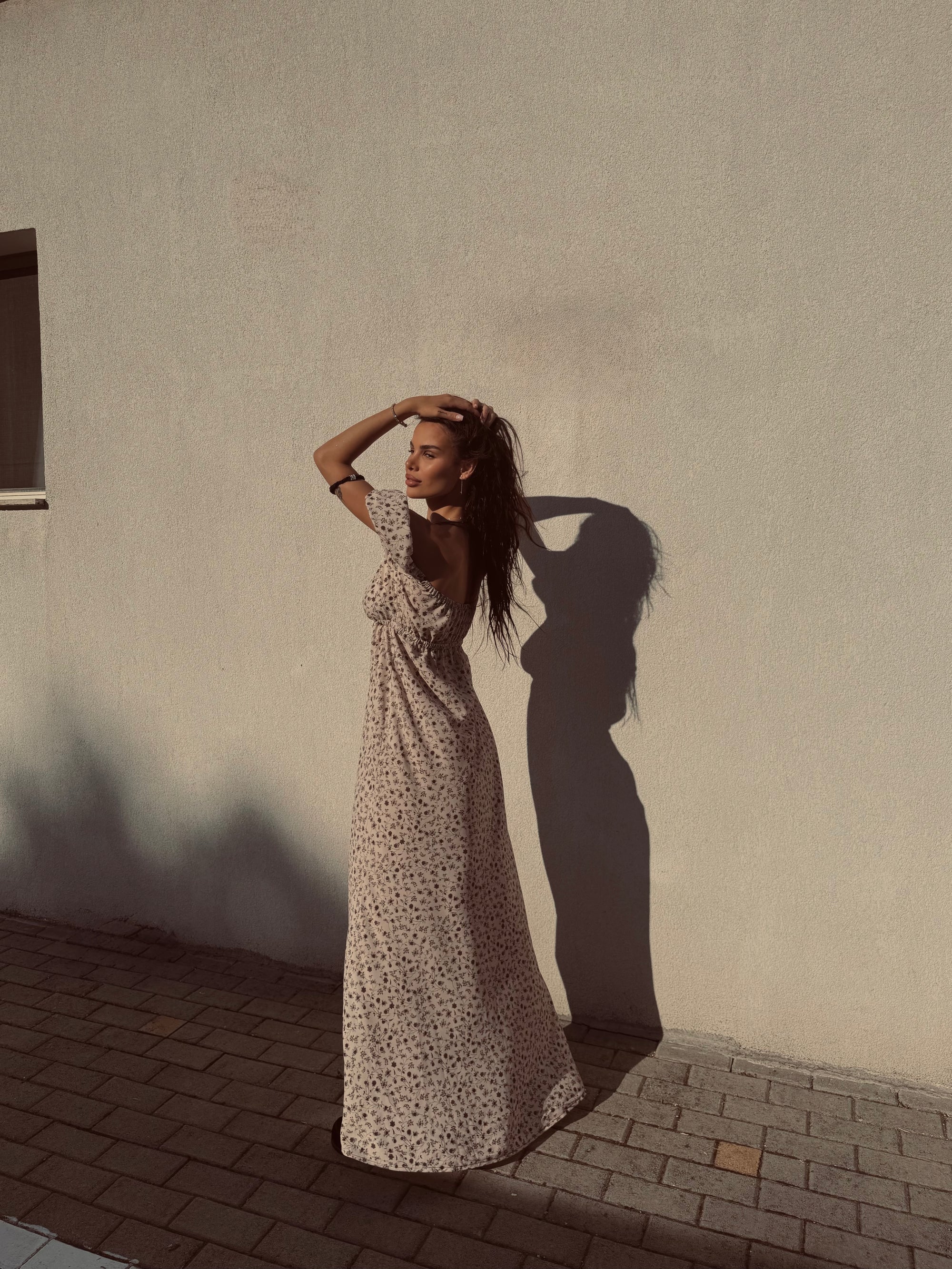 Maya Long Dress In Beige