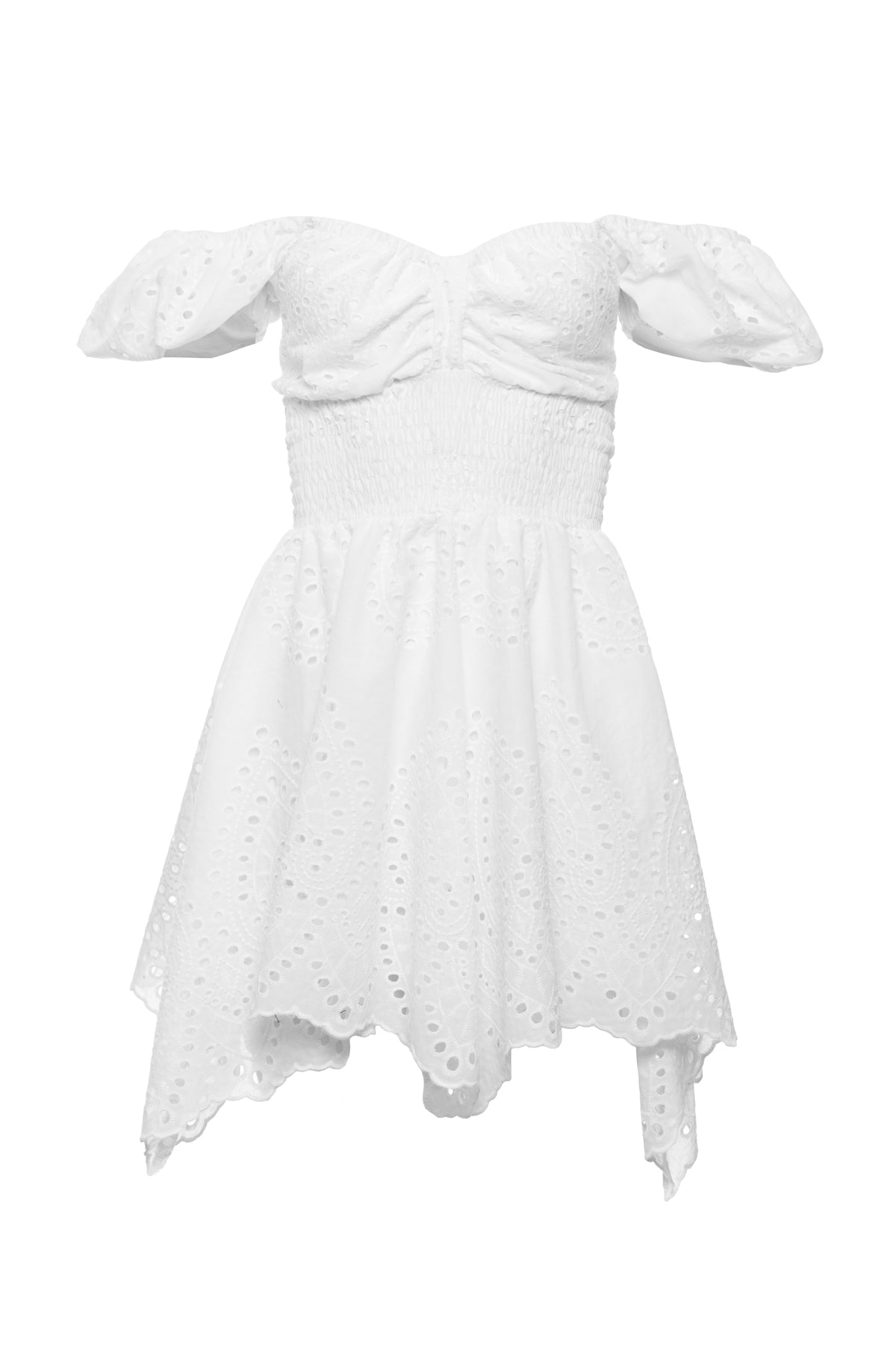 КЪСА РОКЛЯ OT ПАМУЧНА ДАНТЕЛА EVIS STYLE