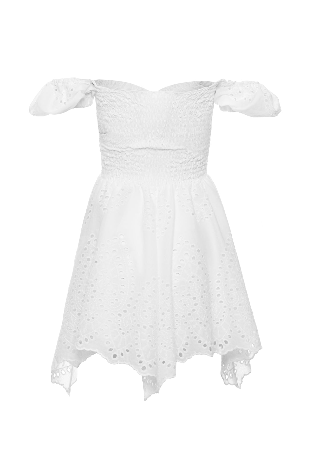 КЪСА РОКЛЯ OT ПАМУЧНА ДАНТЕЛА EVIS STYLE