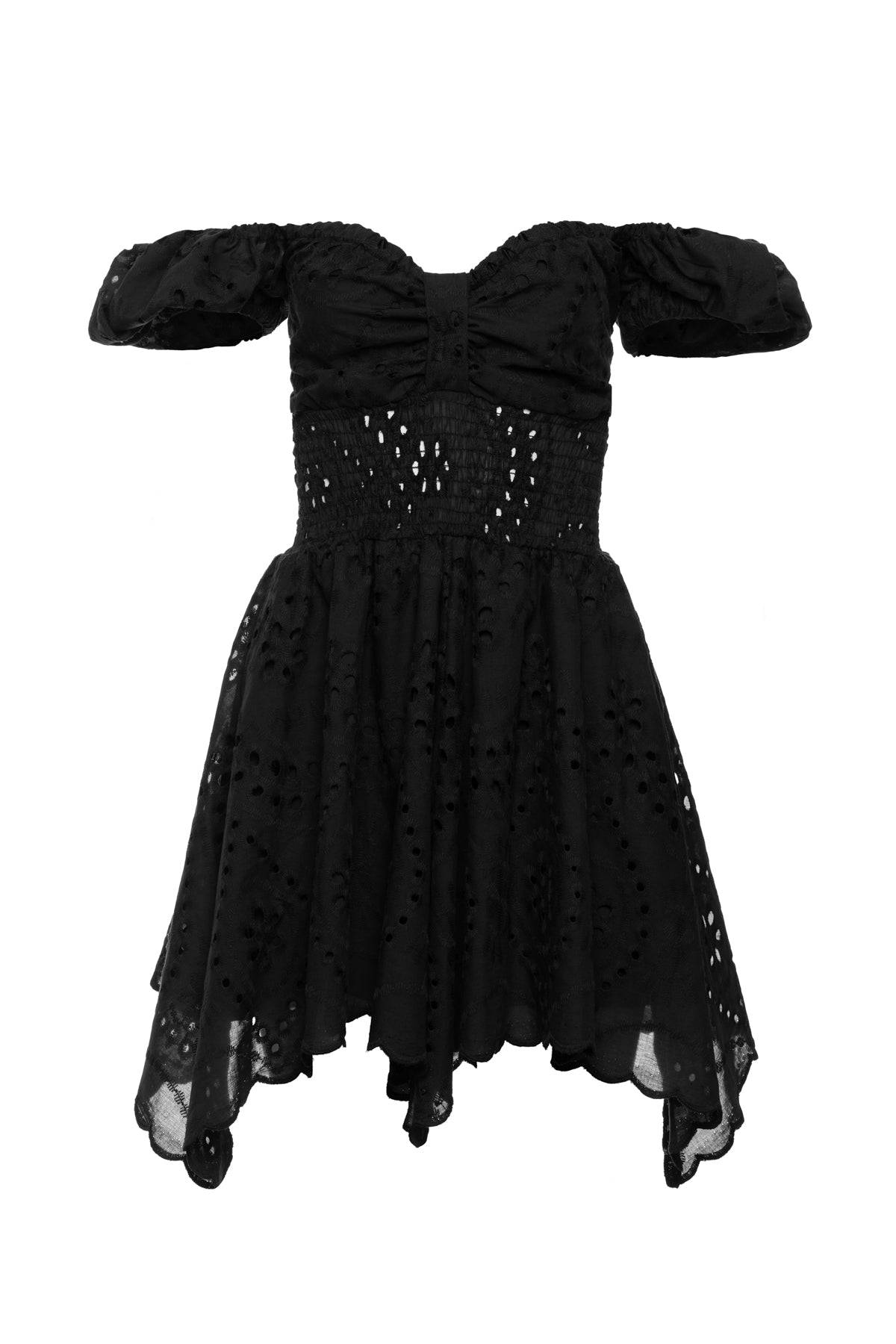 КЪСА РОКЛЯ OT ПАМУЧНА ДАНТЕЛА EVIS STYLE