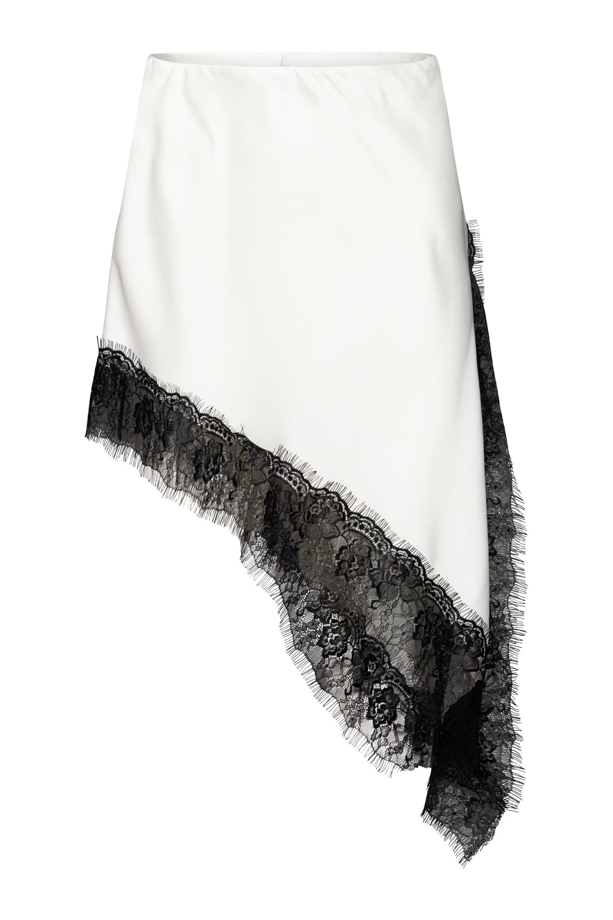 Amelia Asymmetric Skirt In White