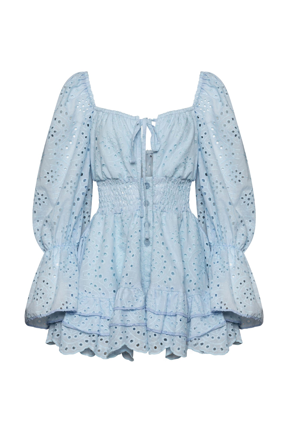 Lucy Lace Dress In Sky Blue