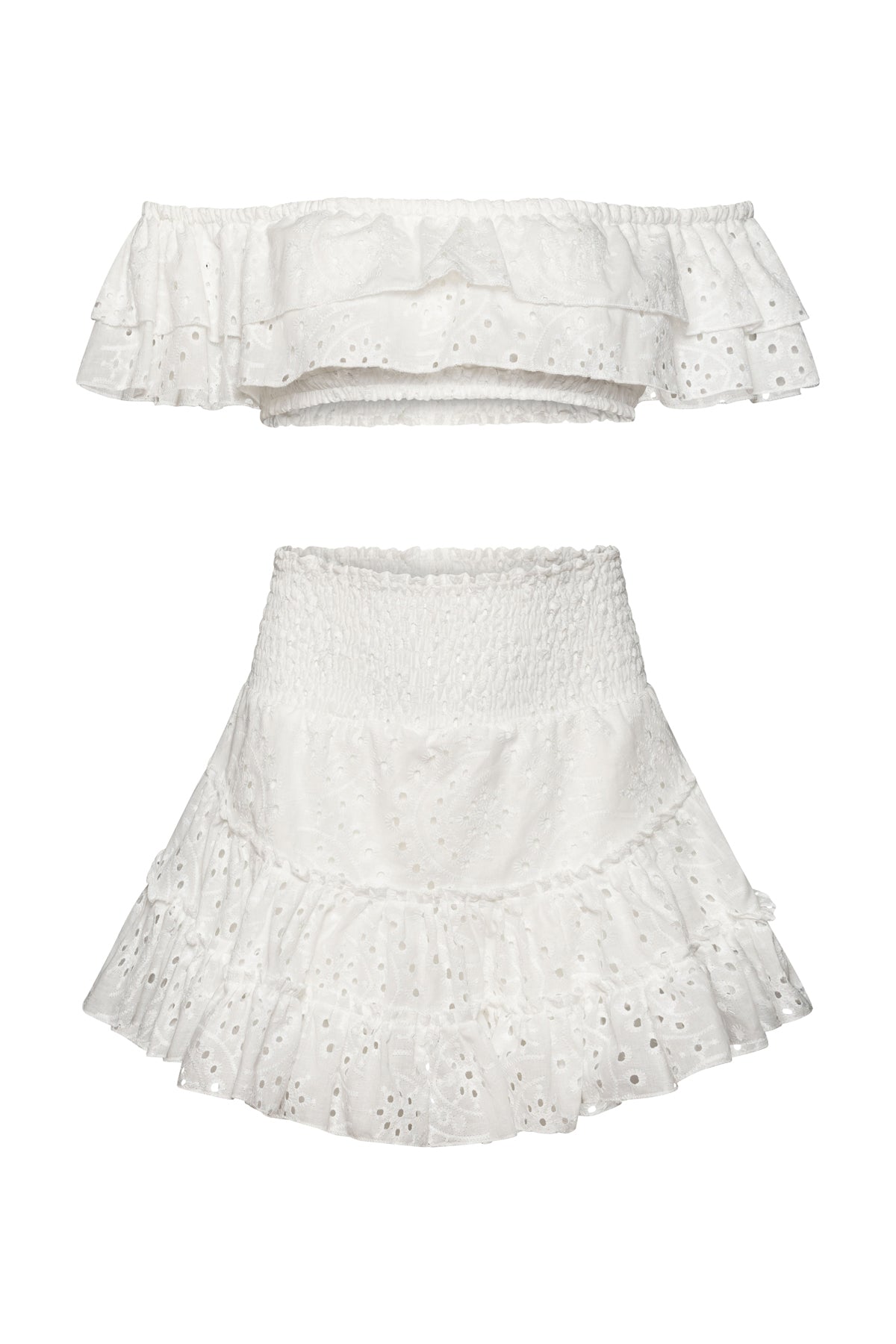 Gigi Lace Set In White