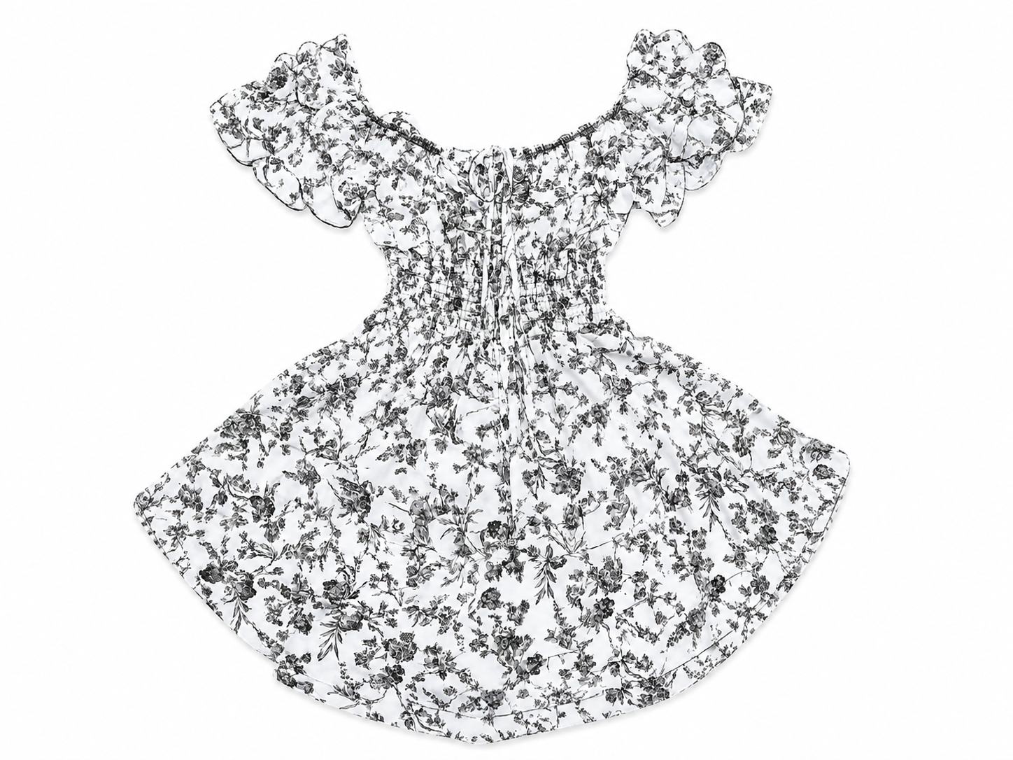 Maya Short Dress In Black/White