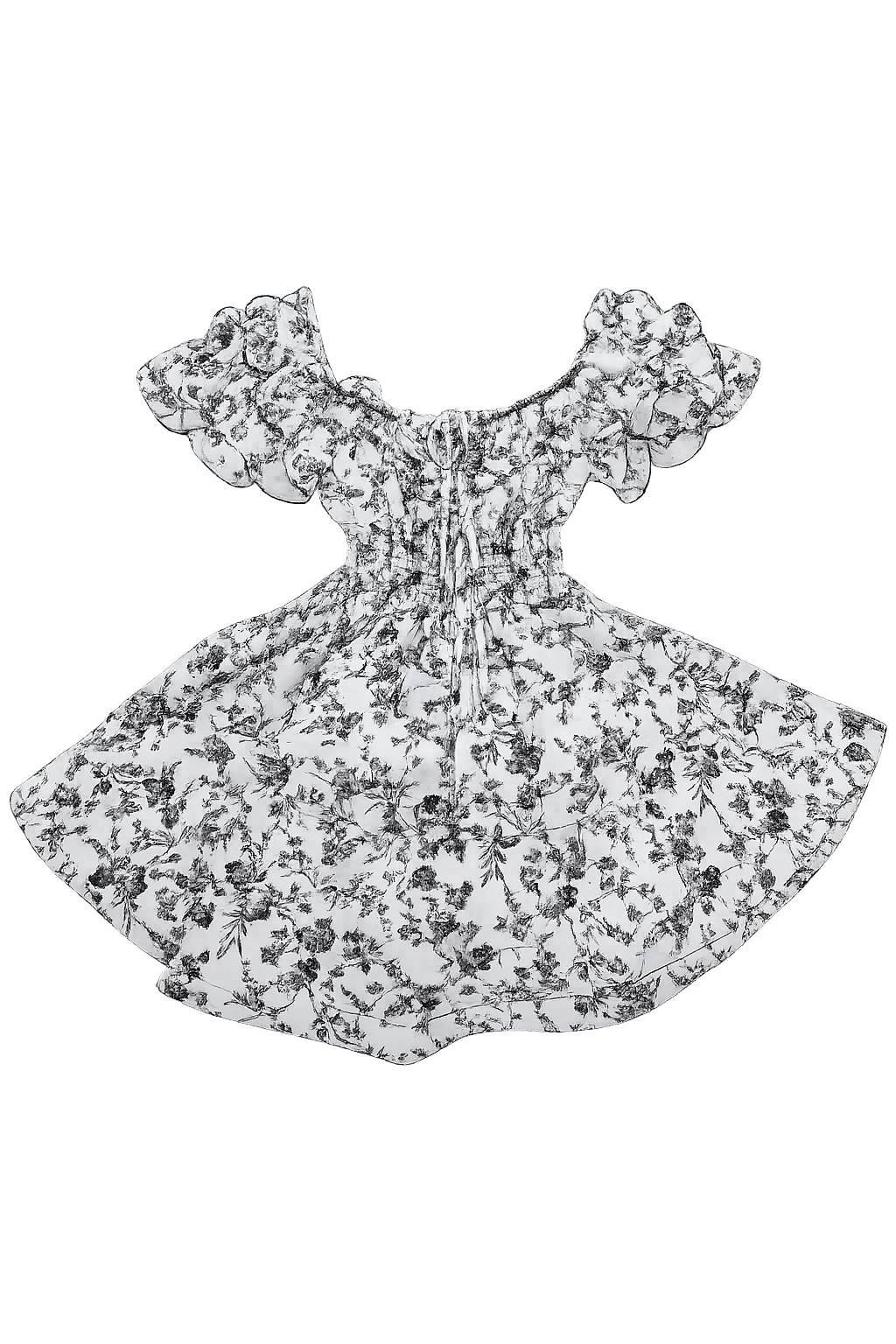 Maya Short Dress In Black/White