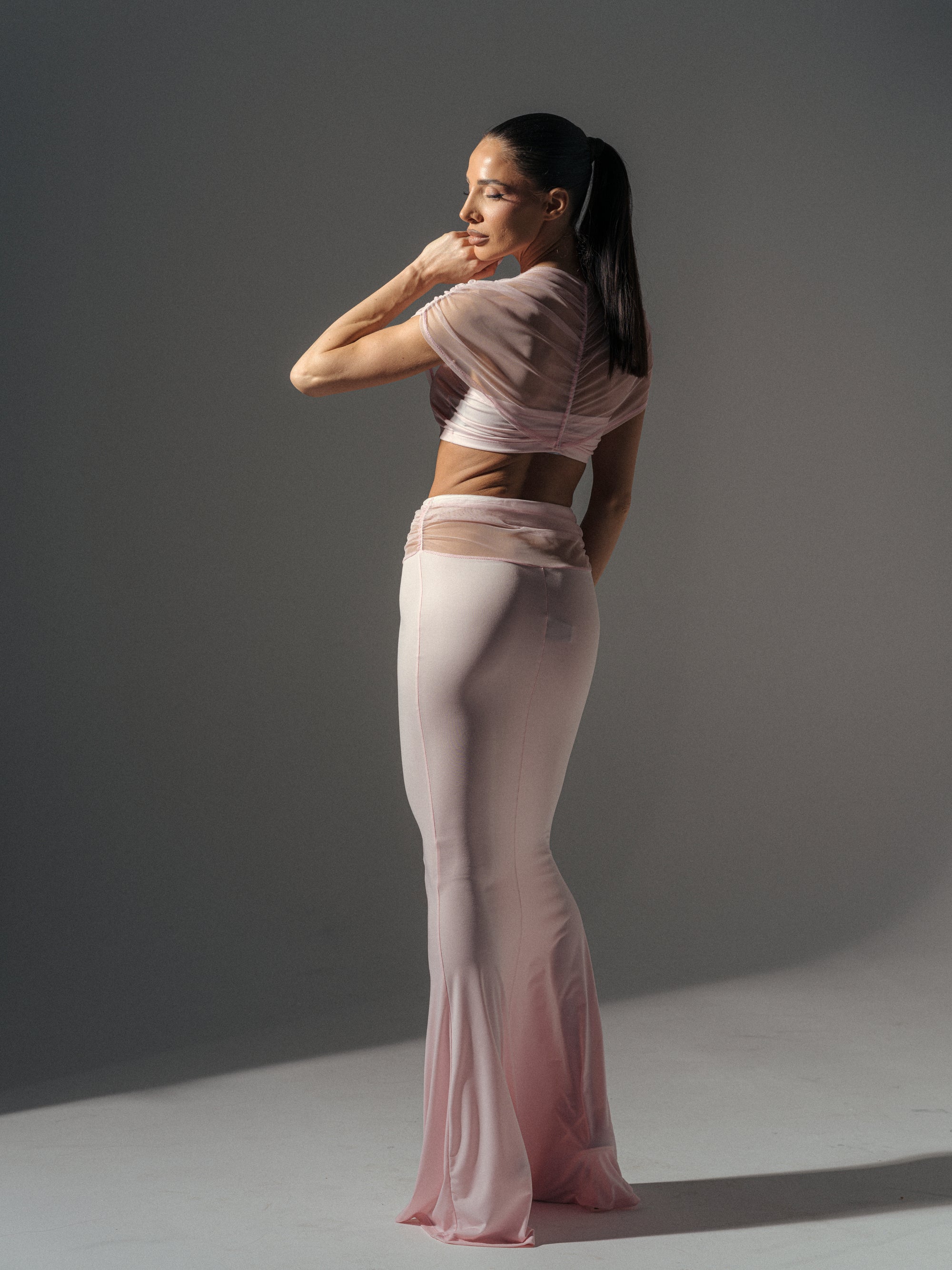 Top Mesh Touch In Pink