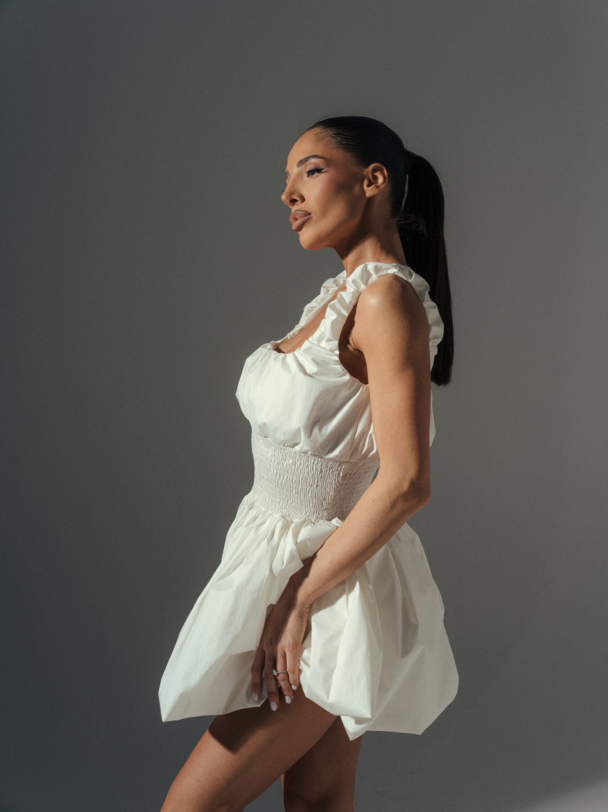 Liya Dress In White