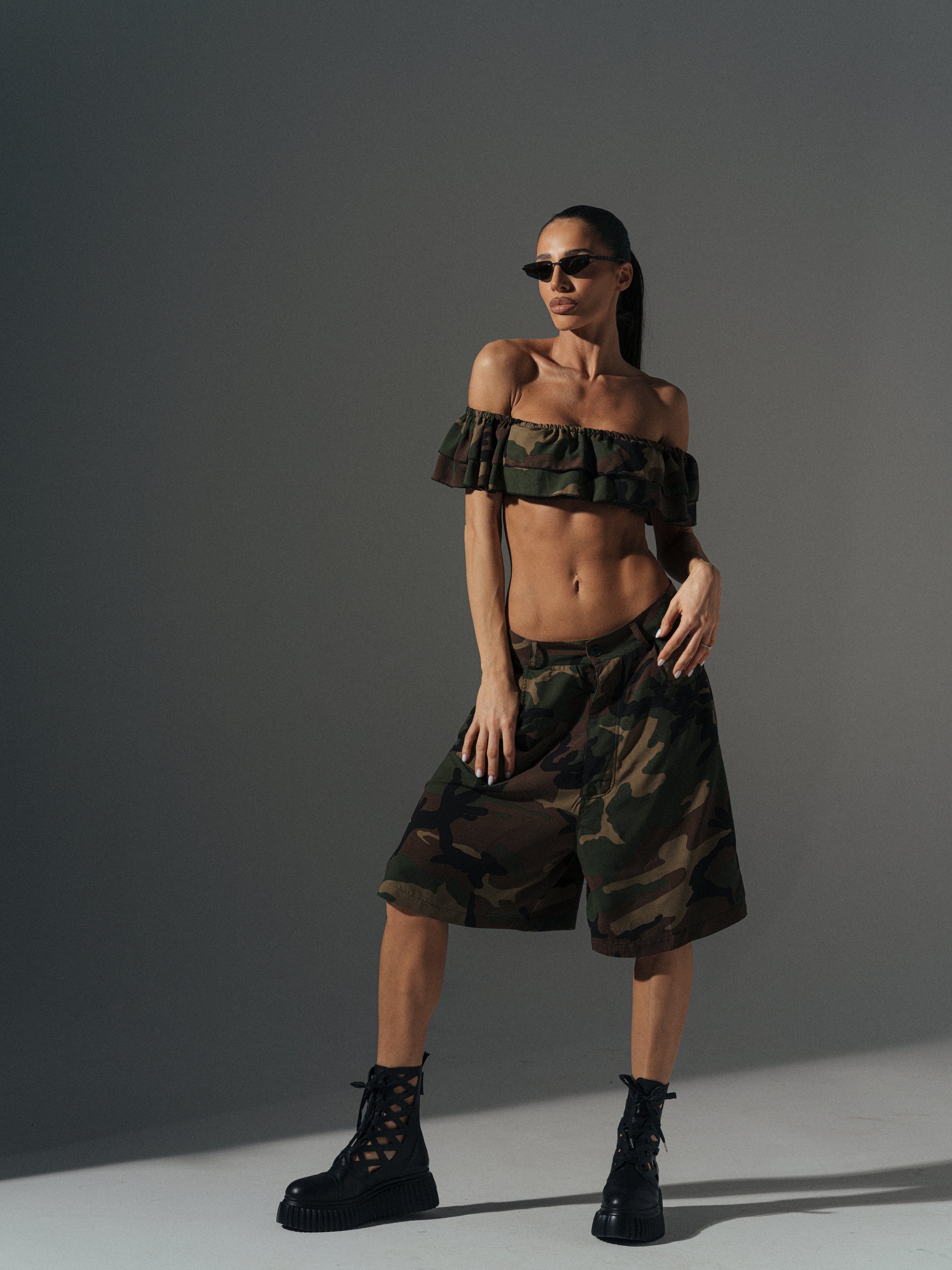 Liya Camouflage  Top
