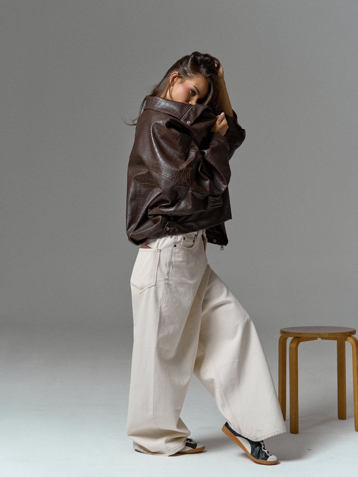Marty Leather Jacket In Brown