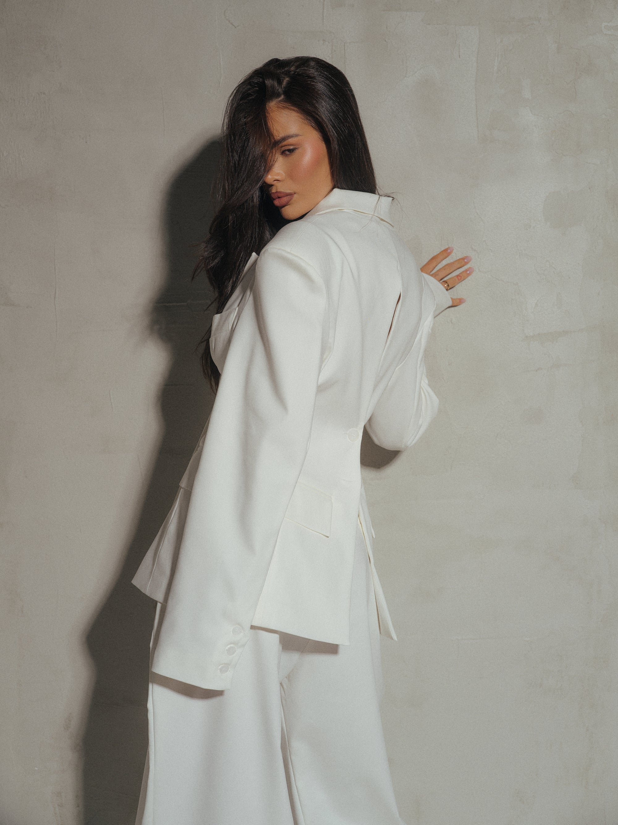 Niya Blazer In White
