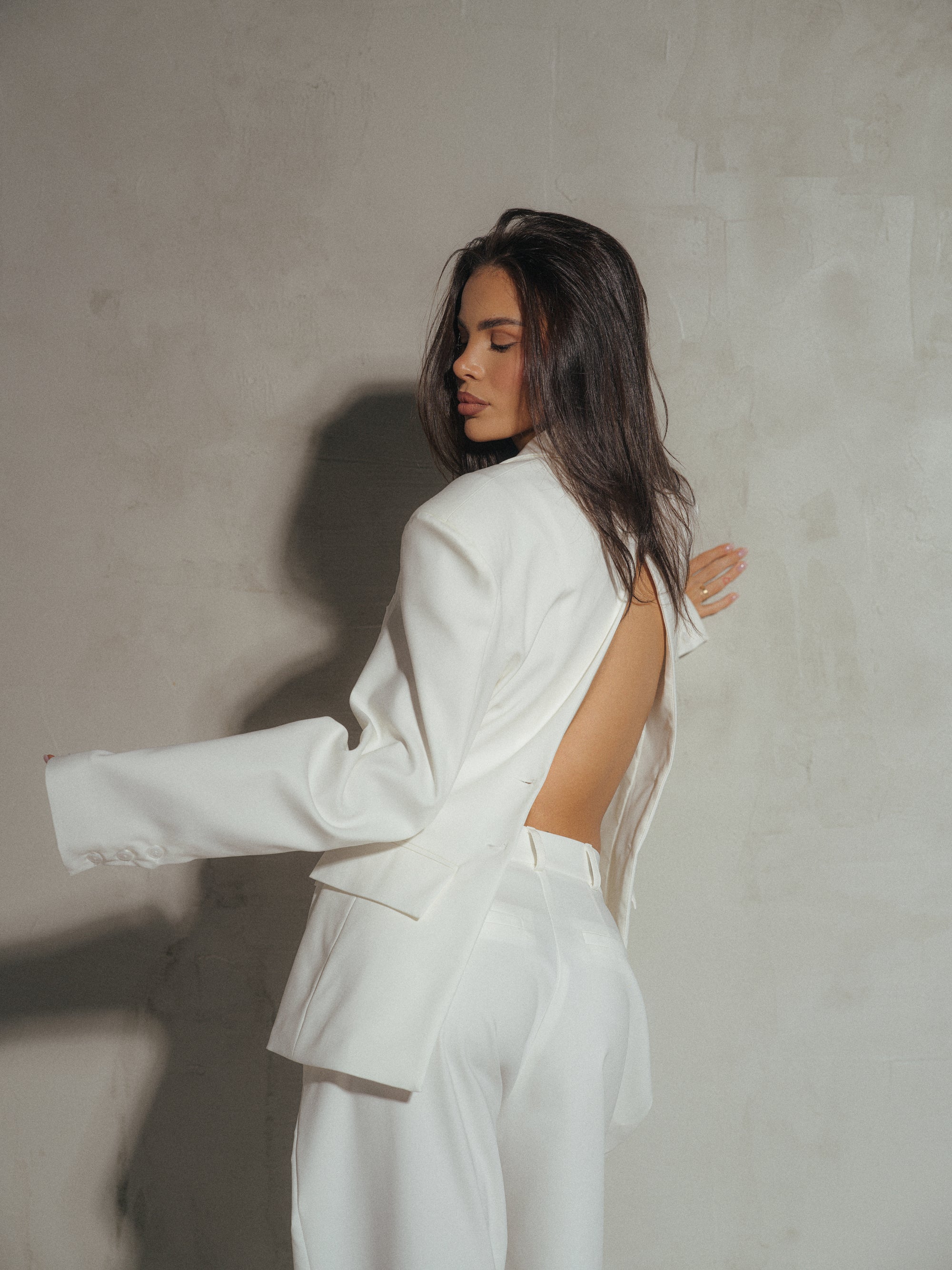 Niya Blazer In White