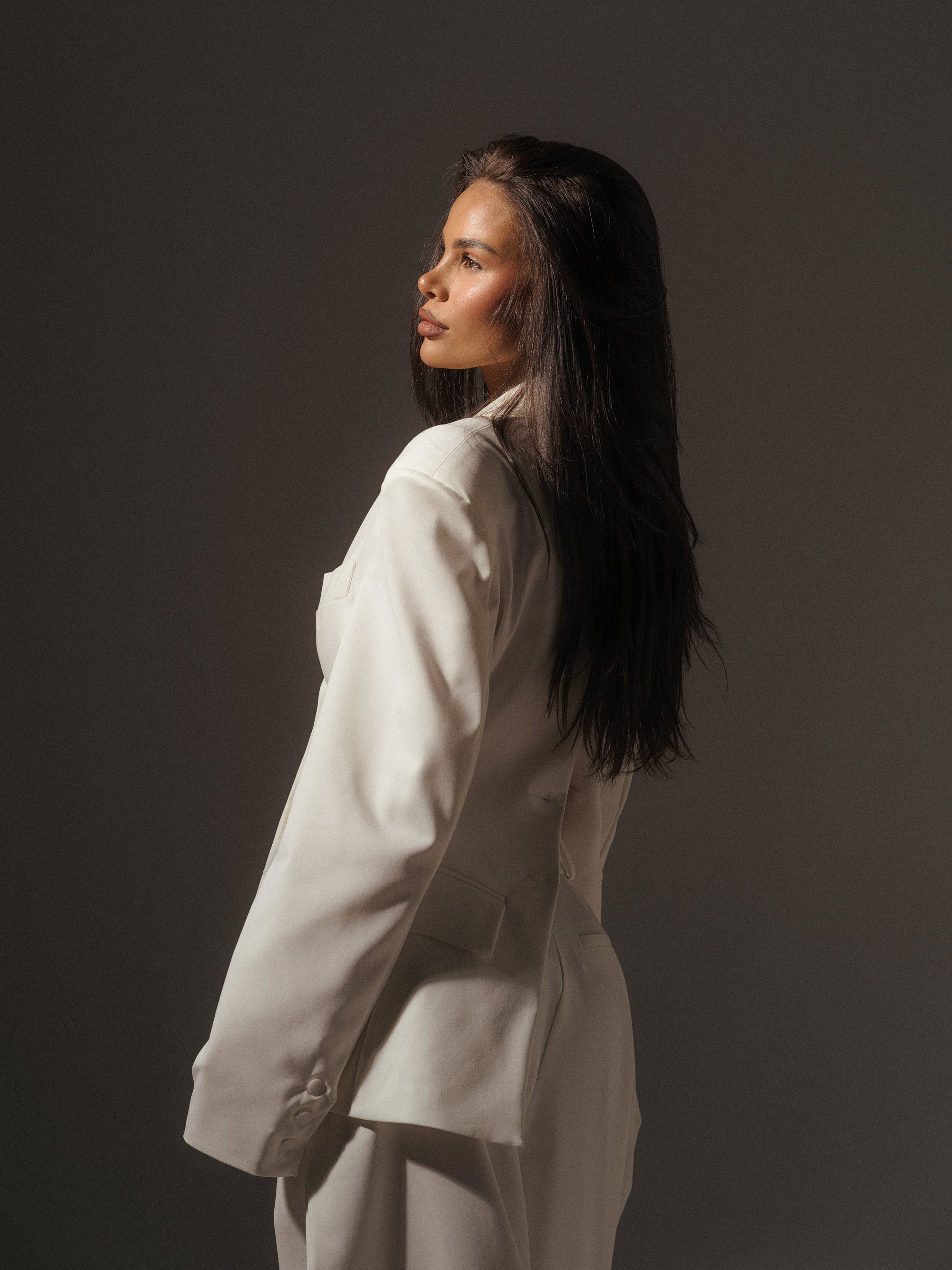 Niya Blazer In White