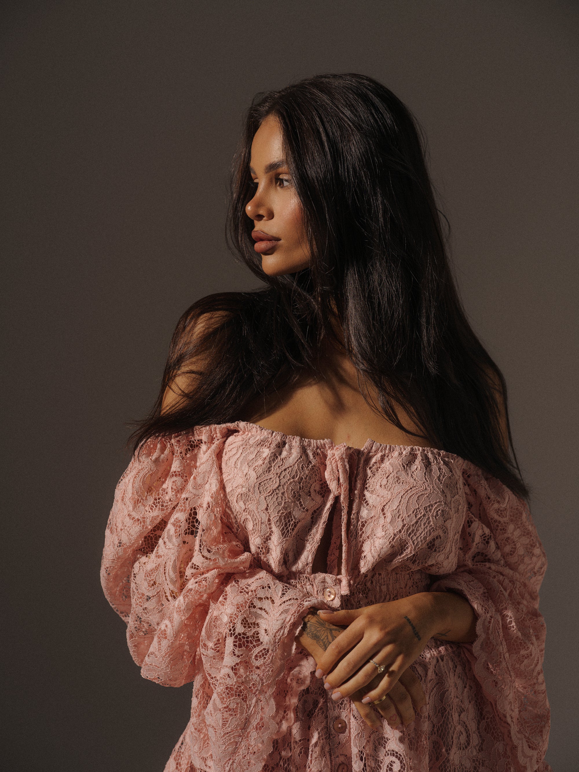 Lucy Lace Dress In Pink