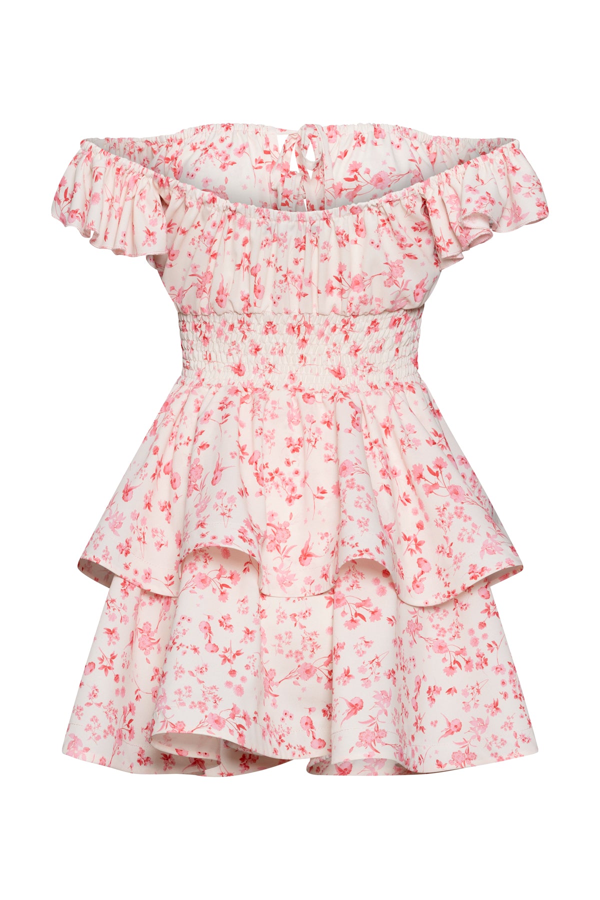 Maya Short Dress In Pink Flowers