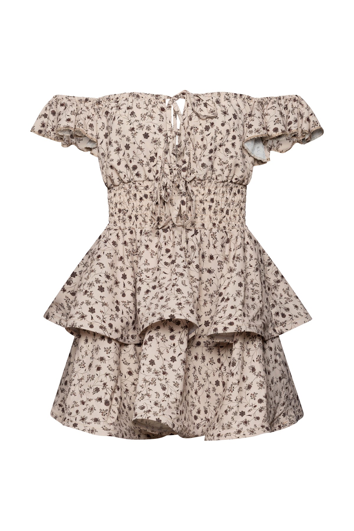 Maya Short Dress In Beige