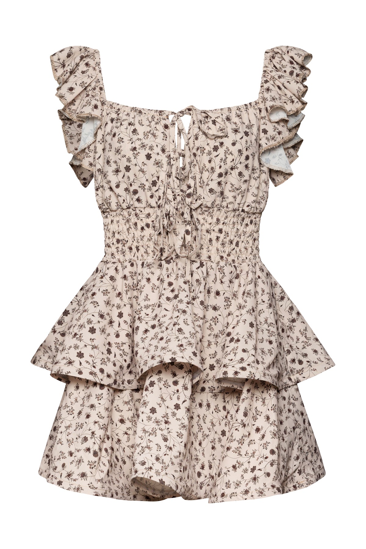 Maya Short Dress In Beige