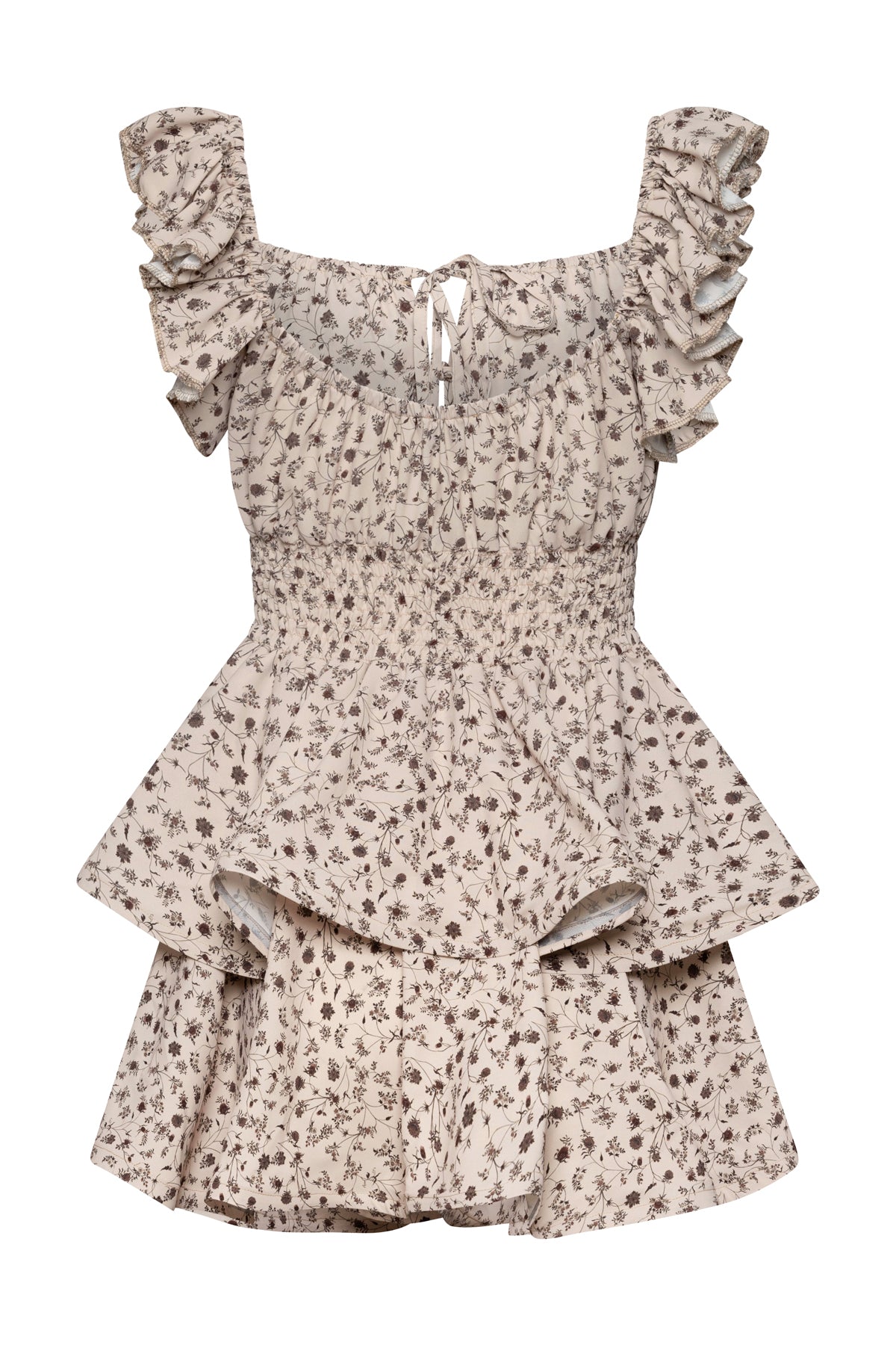 Maya Short Dress In Beige