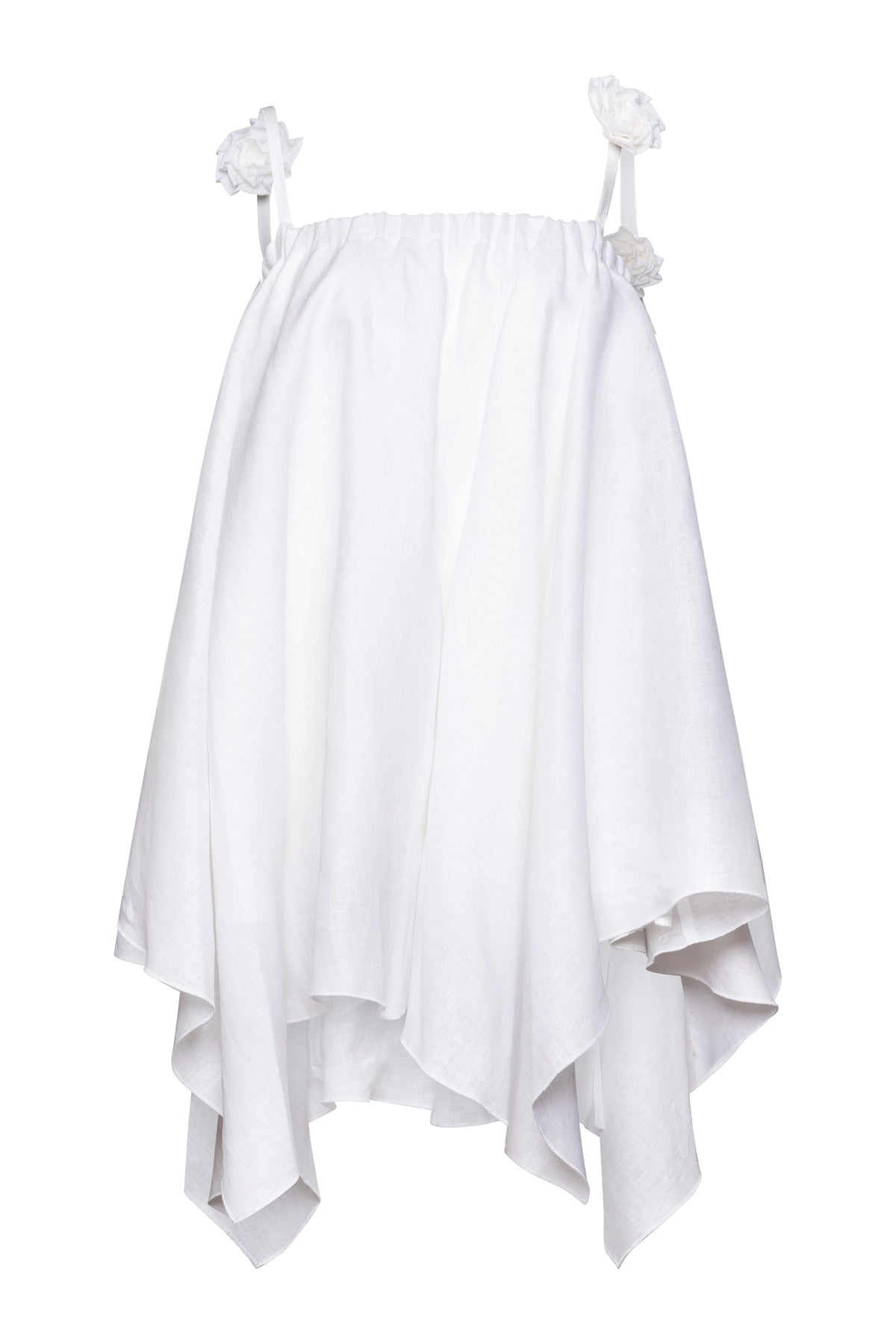 Liza Dress With Rose In White