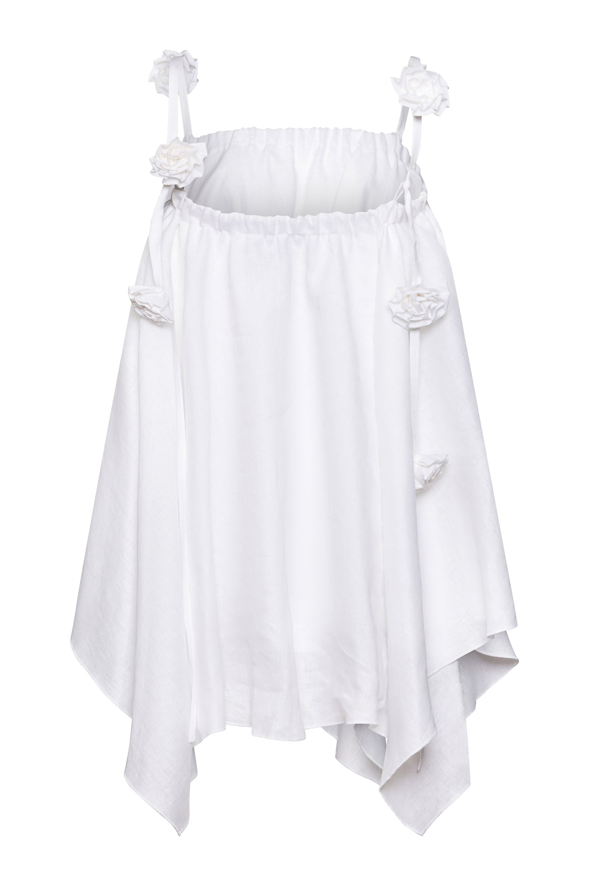 Liza Dress With Rose In White