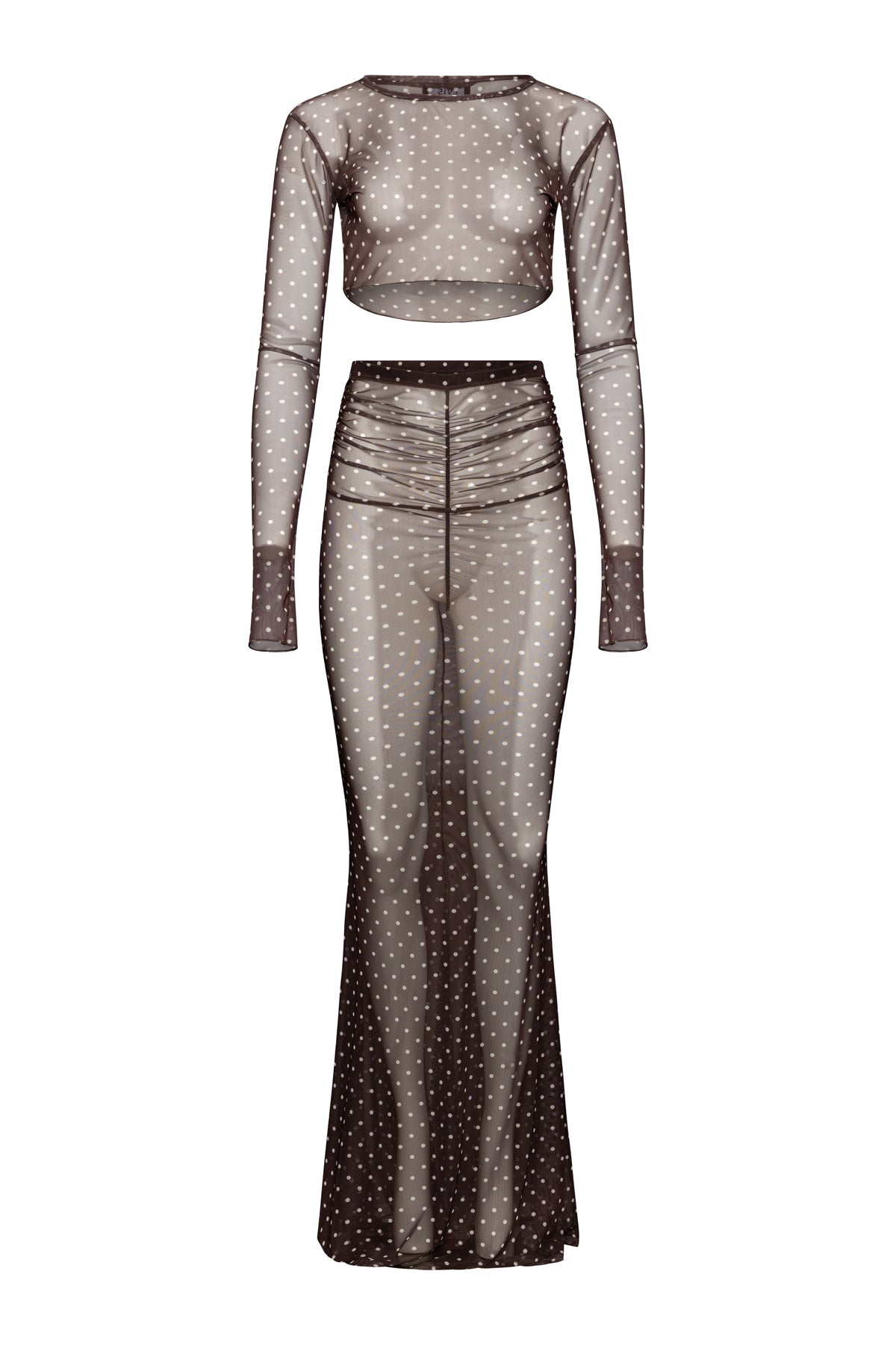 Mocha Muse Skirt With Dots