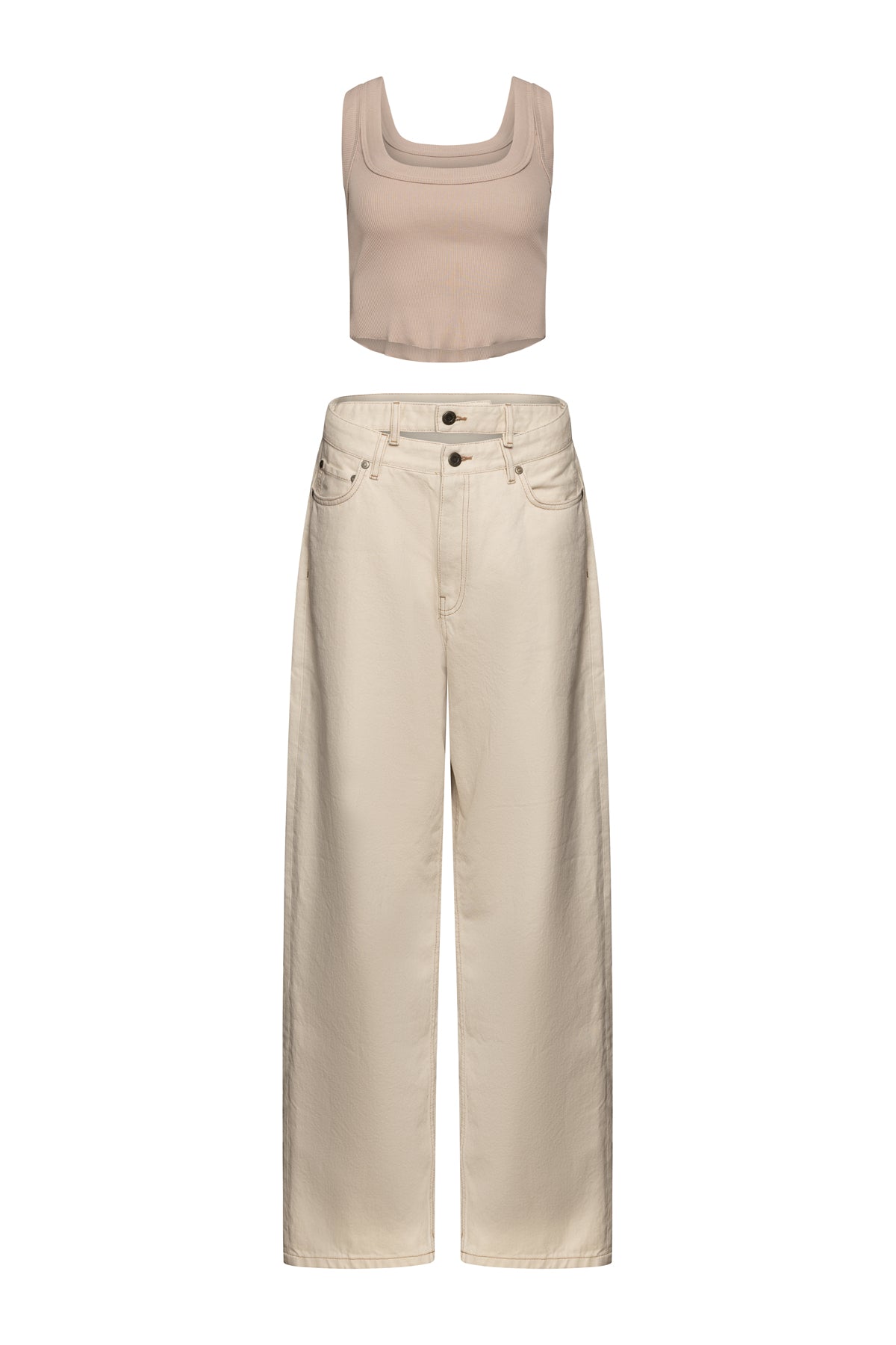 Alexa Jeans In Ecru