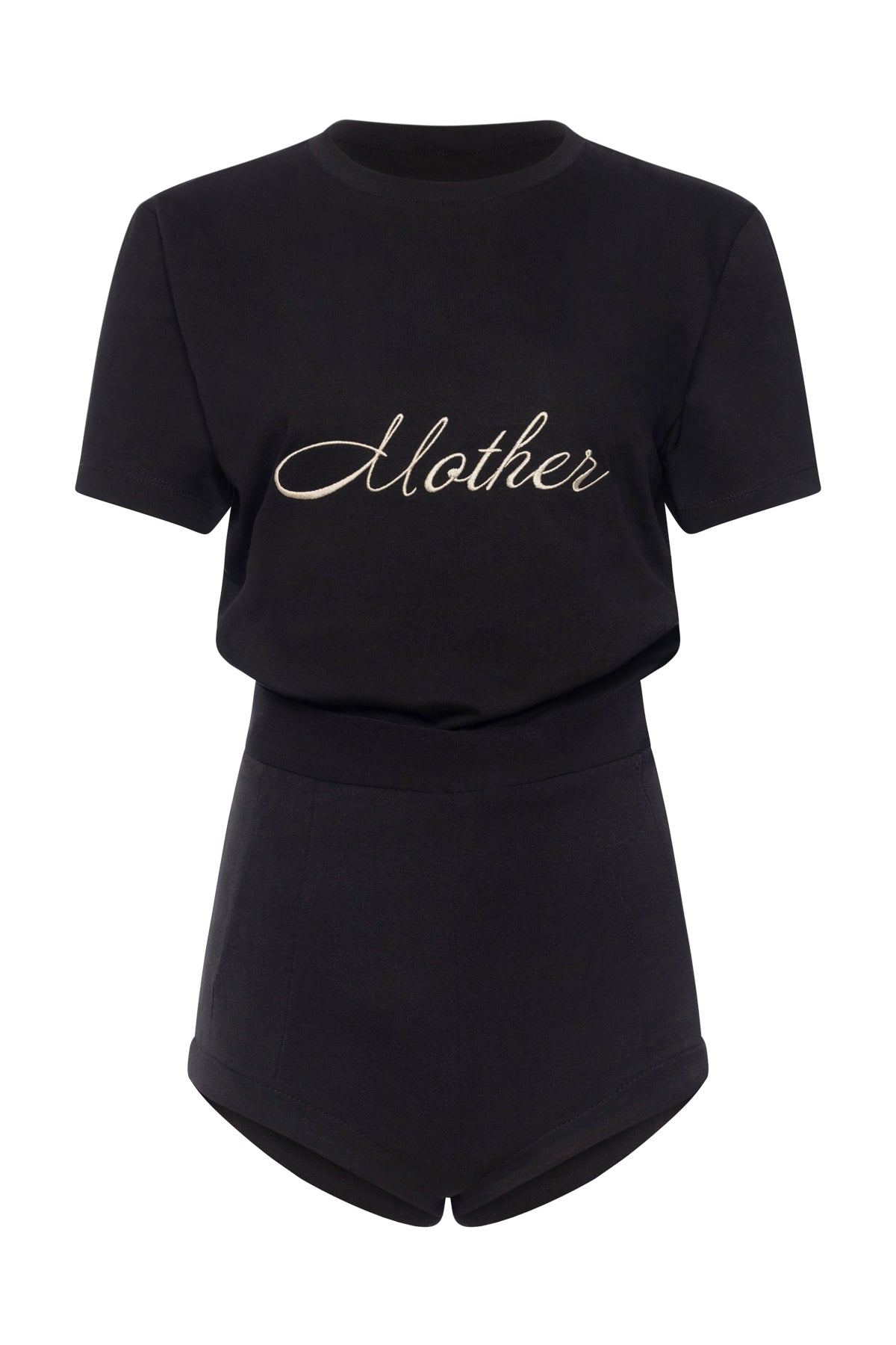 Bodysuit Embroidery Sexy Mama In Black