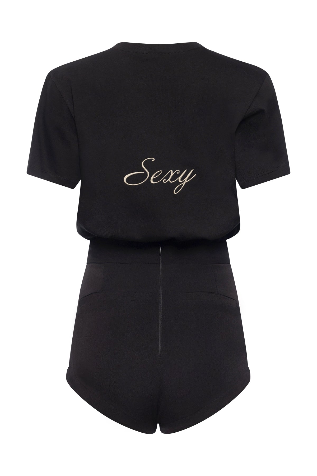 T-shirt Embroidery Sexy Mama In Black