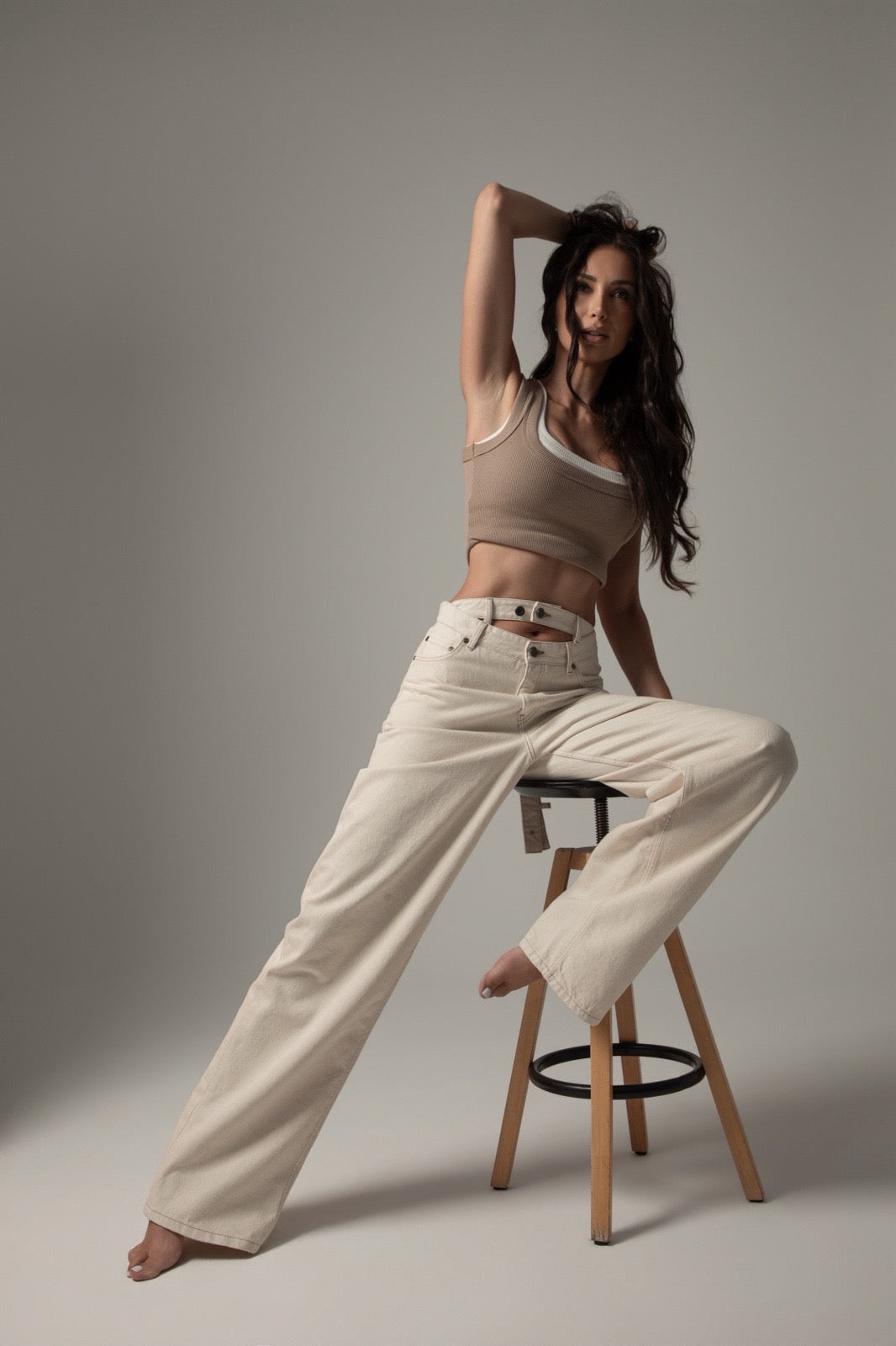 Alexa Jeans In Ecru